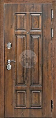 Стальная элитная дверь, отделка белым винорит-ДВ-1215