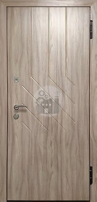 металлическая дверь с отделкой белым мдф с двух сторон-ДВ-1202